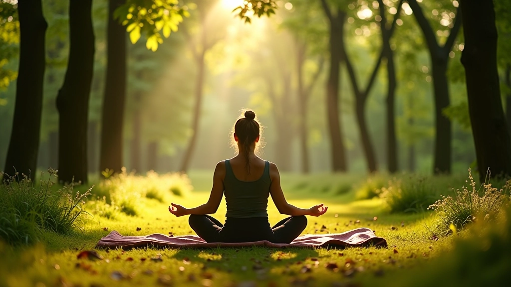 Mindfulness session in Irish forest clearing